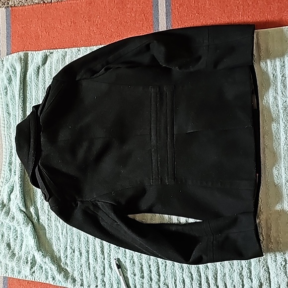 STUNNING J CREW BLACK WOOL DOUBLE BREASTED PEA COAT - Picture 9 of 11